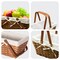 Double Handle Woodchip Basket with Liner - Perfect as Toy Organizer, Storing Fresh Fruits or Safeguarding Your Must-Have Beach Essentials for Unforgettable Holidays or Picnic Parties
